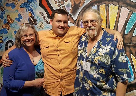 Ph.D. student Anthony Auletta with undergraduate mentors Dr. Linda Rayor & Dr. Cole Gilbert at the Denver Museum of Nature & Science), following the ICA Student Awards ceremony